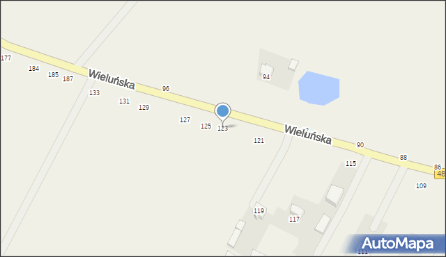 Kraszkowice, Wieluńska, 123, mapa Kraszkowice