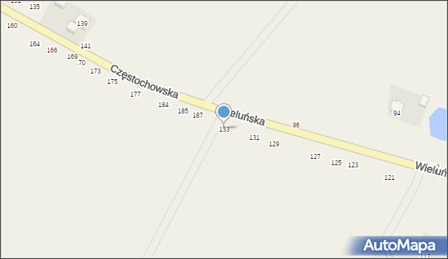 Kraszkowice, Wieluńska, 133, mapa Kraszkowice