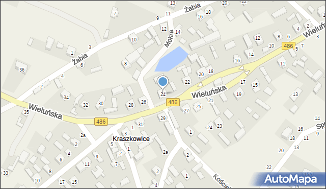 Kraszkowice, Wieluńska, 24, mapa Kraszkowice