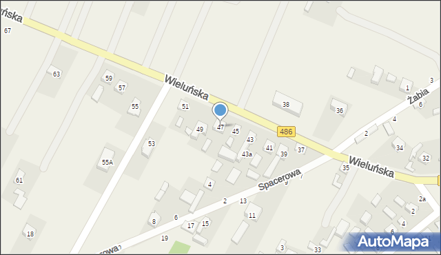 Kraszkowice, Wieluńska, 47, mapa Kraszkowice