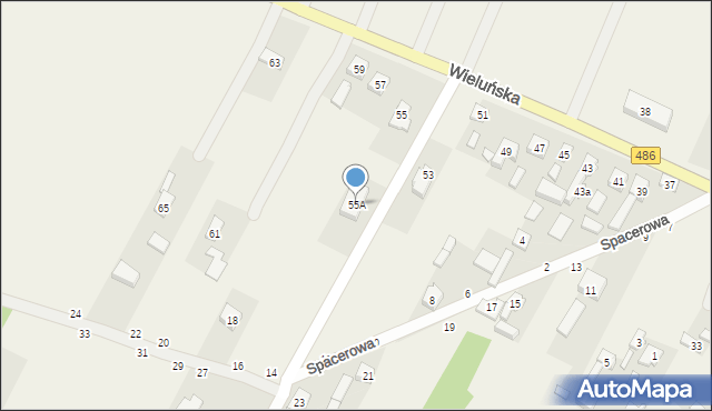 Kraszkowice, Wieluńska, 55A, mapa Kraszkowice