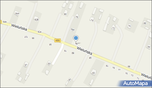 Kraszkowice, Wieluńska, 76, mapa Kraszkowice