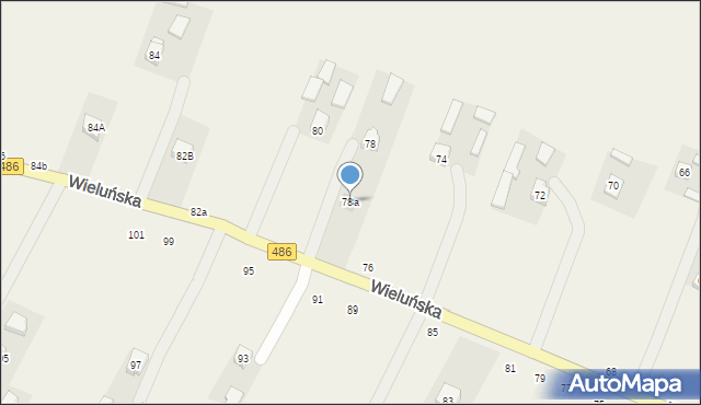 Kraszkowice, Wieluńska, 78a, mapa Kraszkowice