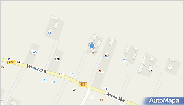 Kraszkowice, Wieluńska, 80, mapa Kraszkowice