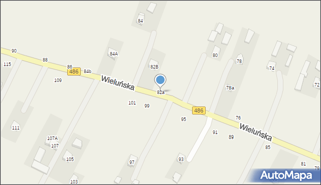 Kraszkowice, Wieluńska, 82a, mapa Kraszkowice