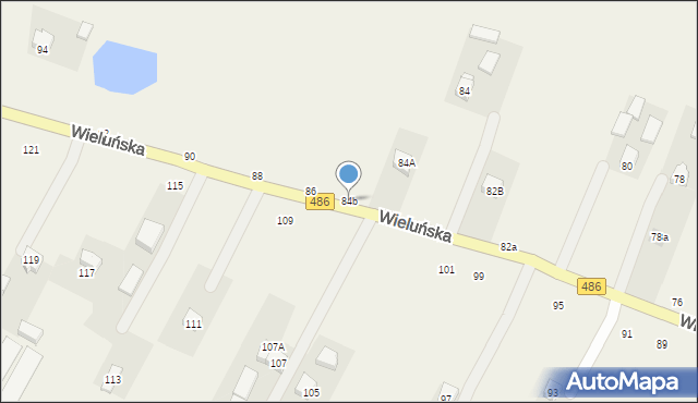 Kraszkowice, Wieluńska, 84b, mapa Kraszkowice