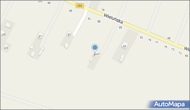 Kraszkowice, Wieluńska, 87, mapa Kraszkowice