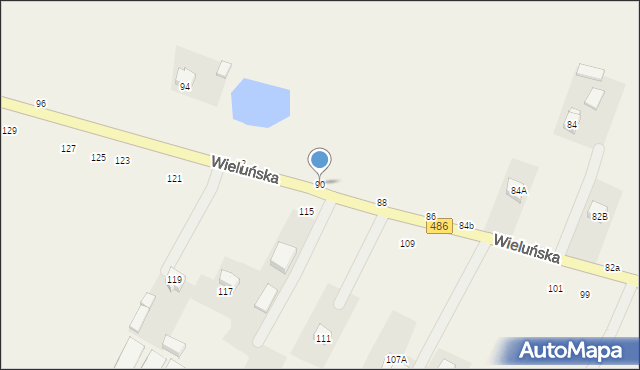 Kraszkowice, Wieluńska, 90, mapa Kraszkowice