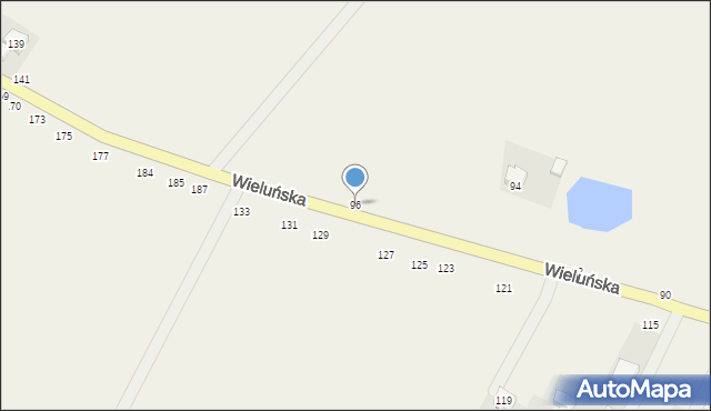 Kraszkowice, Wieluńska, 96, mapa Kraszkowice