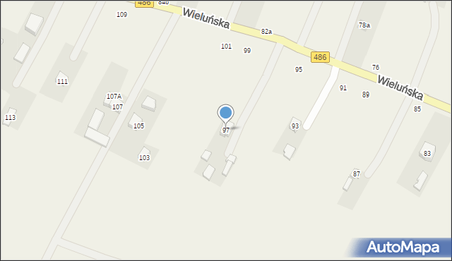 Kraszkowice, Wieluńska, 97, mapa Kraszkowice