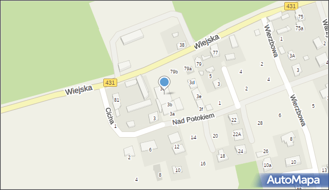 Krosinko, Wiejska, 79b, mapa Krosinko