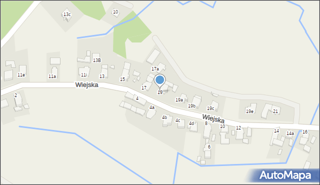 Krośnica, Wiejska, 19, mapa Krośnica