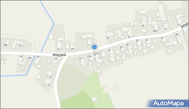 Krośnica, Wiejska, 22, mapa Krośnica