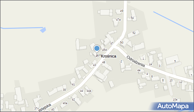 Krośnica, Wiejska, 45, mapa Krośnica