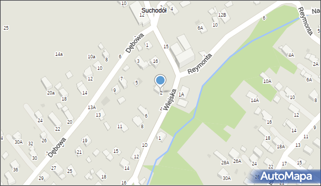 Krosno, Wiejska, 2, mapa Krosna