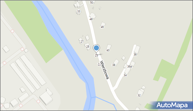 Krosno, Wierzbowa, 23, mapa Krosna