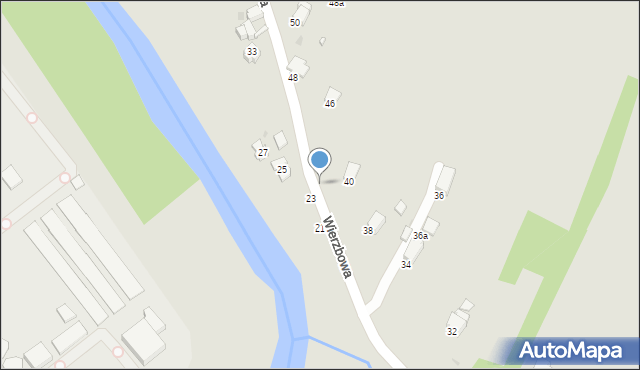 Krosno, Wierzbowa, 42, mapa Krosna