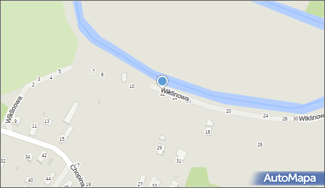 Krosno, Wiklinowa, 12, mapa Krosna