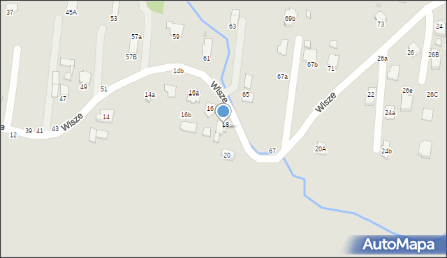 Krosno, Wisze, 8, mapa Krosna