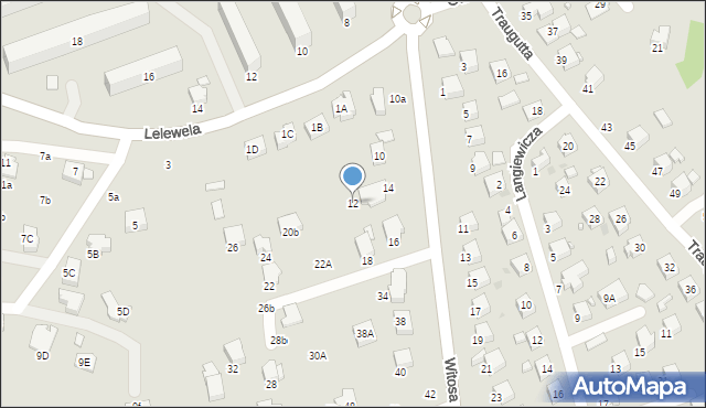 Krosno, Witosa Wincentego, 12, mapa Krosna