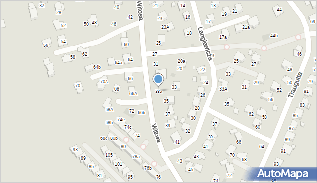 Krosno, Witosa Wincentego, 33a, mapa Krosna