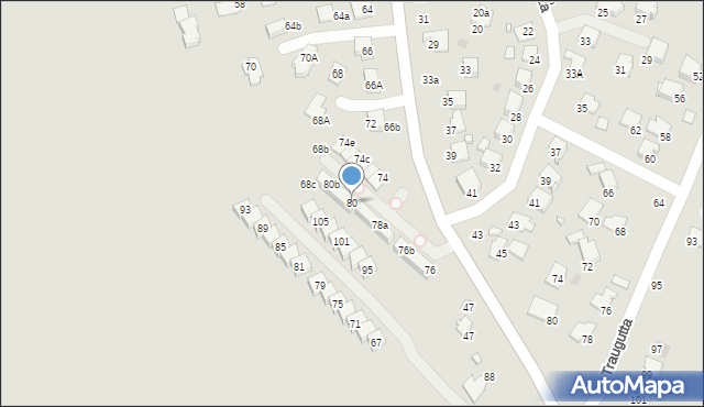 Krosno, Witosa Wincentego, 80, mapa Krosna