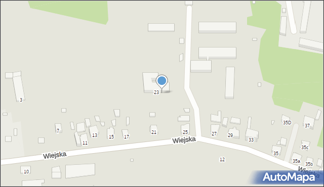 Krosno Odrzańskie, Wiejska, 23b, mapa Krosno Odrzańskie