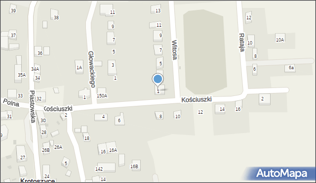 Krotoszyce, Witosa Wincentego, 1, mapa Krotoszyce