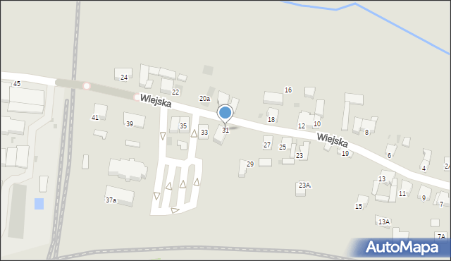 Krotoszyn, Wiejska, 31, mapa Krotoszyna