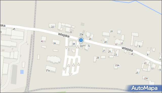 Krotoszyn, Wiejska, 33, mapa Krotoszyna