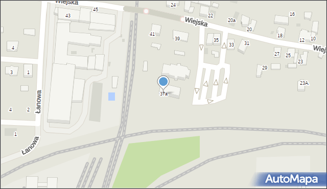 Krotoszyn, Wiejska, 37a, mapa Krotoszyna