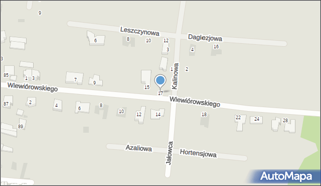 Krotoszyn, Wiewiórowskiego, 17, mapa Krotoszyna