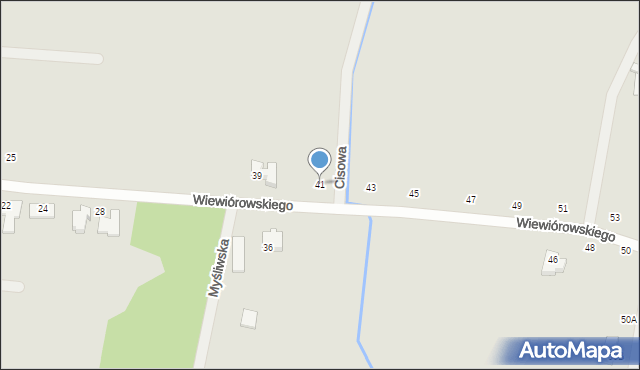 Krotoszyn, Wiewiórowskiego, 41, mapa Krotoszyna