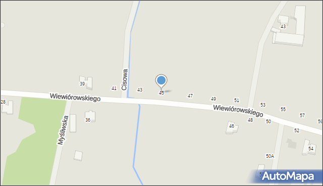 Krotoszyn, Wiewiórowskiego, 45, mapa Krotoszyna