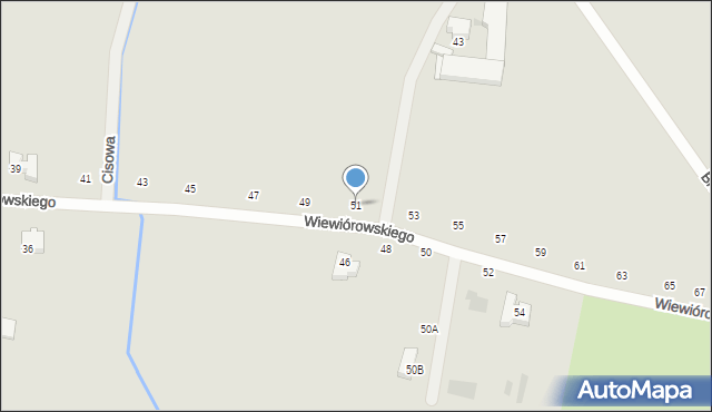 Krotoszyn, Wiewiórowskiego, 51, mapa Krotoszyna