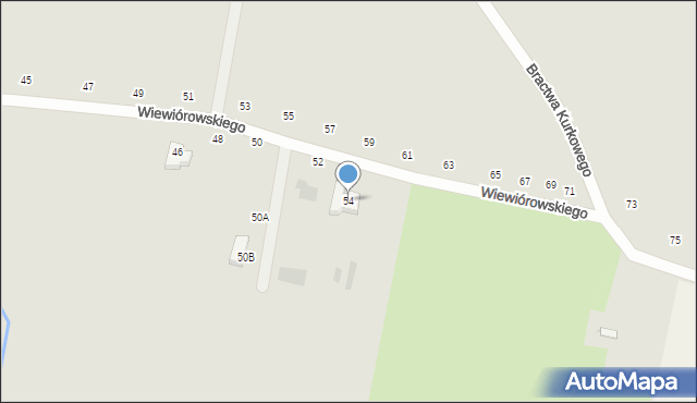 Krotoszyn, Wiewiórowskiego, 54, mapa Krotoszyna