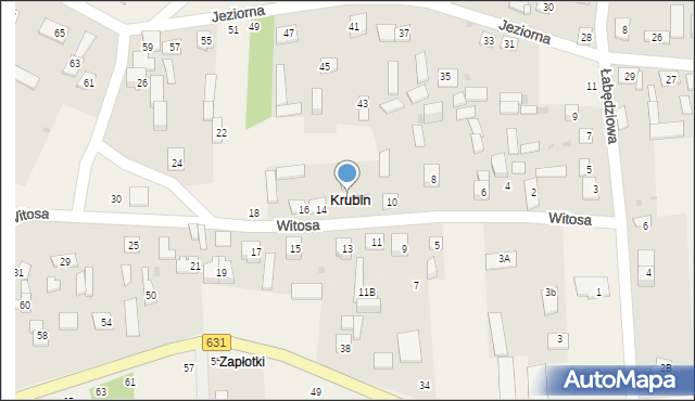 Krubin, Witosa Wincentego, 12, mapa Krubin