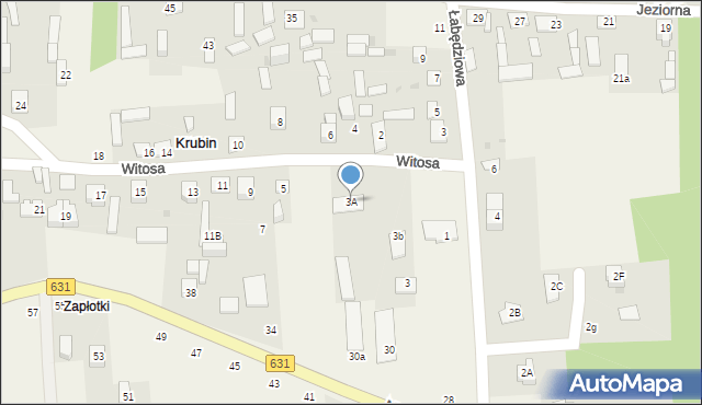 Krubin, Witosa Wincentego, 3A, mapa Krubin