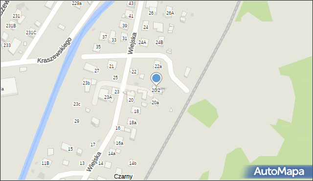 Krynica-Zdrój, Wiejska, 20/2, mapa Krynica-Zdrój