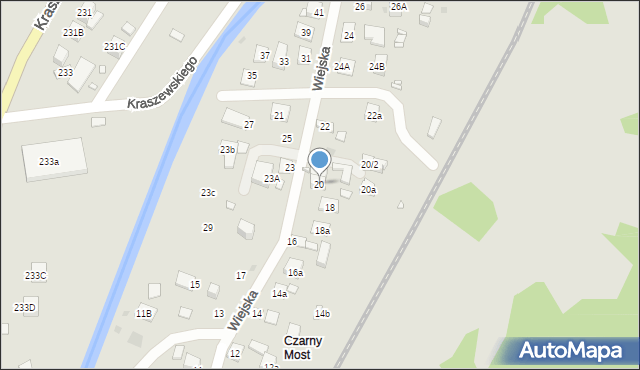 Krynica-Zdrój, Wiejska, 20, mapa Krynica-Zdrój