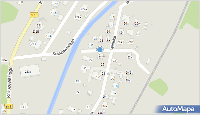 Krynica-Zdrój, Wiejska, 21, mapa Krynica-Zdrój