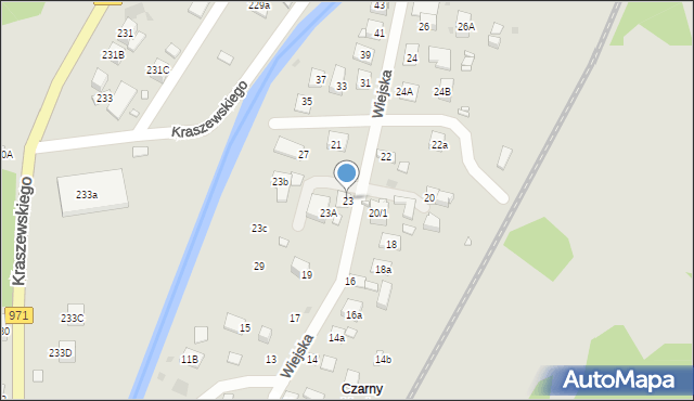 Krynica-Zdrój, Wiejska, 23, mapa Krynica-Zdrój