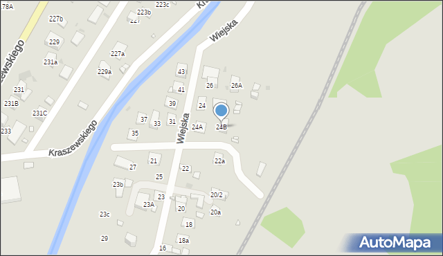 Krynica-Zdrój, Wiejska, 24B, mapa Krynica-Zdrój