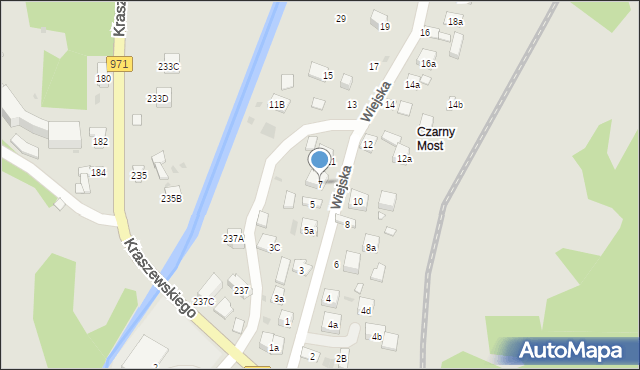 Krynica-Zdrój, Wiejska, 7, mapa Krynica-Zdrój