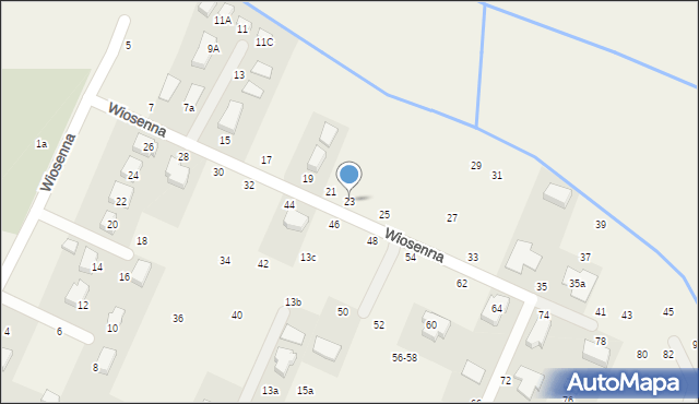 Kryniczno, Wiosenna, 23, mapa Kryniczno