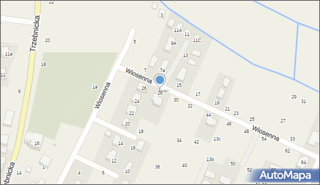 Kryniczno, Wiosenna, 28, mapa Kryniczno