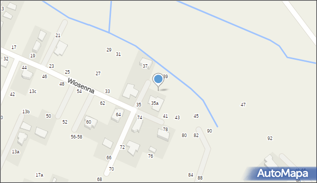 Kryniczno, Wiosenna, 37, mapa Kryniczno