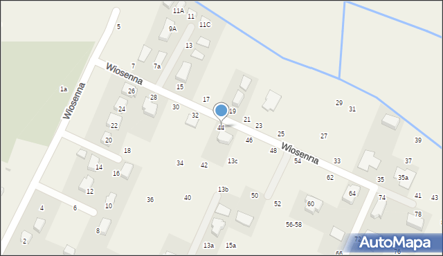 Kryniczno, Wiosenna, 44, mapa Kryniczno