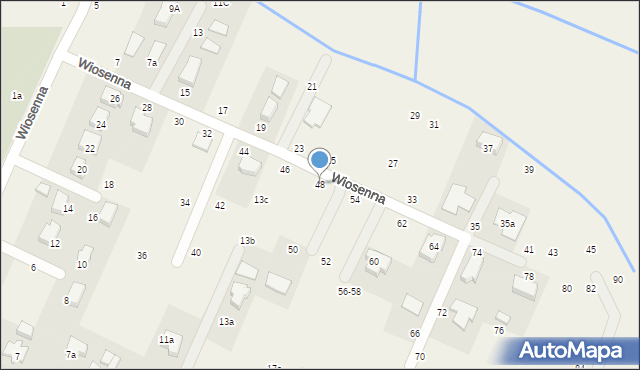 Kryniczno, Wiosenna, 48, mapa Kryniczno