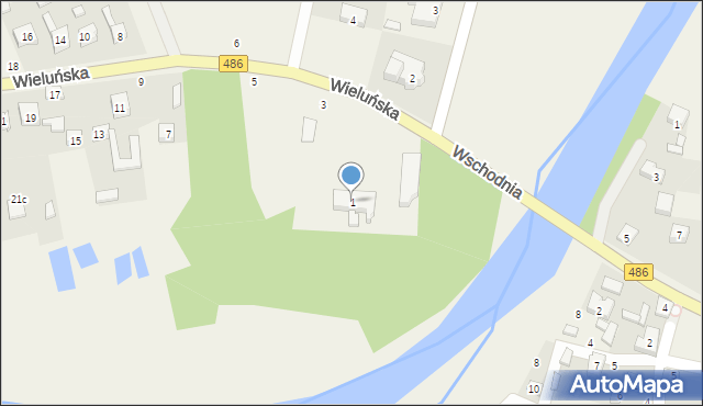 Krzeczów, Wieluńska, 1, mapa Krzeczów